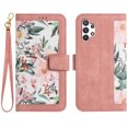 thumbnail image 1 of Compatible with Samsung Galaxy A13 4G Vintage Flower Wallet Case Magnetic Closure Cover with Card Slots, 1 of 5