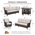 thumbnail image 5 of Bellefurn Outdoor Wicker Patio Furniture Set with Fire Pit Table,Outdoor Wicker Sectional Sofa Set L-Shaped Sectional Sofa with Swivel Rocker Chairs,Rattan Conversation Set for Backyard Porch Garden, 5 of 12