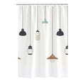thumbnail image 1 of Cateissary Cortina de ducha de poliéster antimoho e impermeable a prueba de moho-cortina de ducha con patrón geométrico esencial de baño Juegos de accesorios de baño 300W*200H, 1 of 6