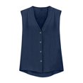 thumbnail image 5 of Women's Tank Tops 2026 Fashion Sleeveless Vest Cotton Linen Button Down Vests Summer Undershirts Camisole for Women, 5 of 8