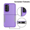 thumbnail image 3 of For Samsung Galaxy S23 / S23 Ultra Case, 2 in 1 PC Phone Case for Galaxy S23 2022 Case, Njjex Rubber & Rugged Shockproof Full Body Protection Case Cover - Purple, 3 of 6