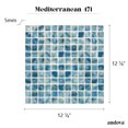 thumbnail image 5 of Mediterranean Athens Blue 1-in. Marble Look Polished Glass Mosaic Wall and Floor Tile, 5 of 5