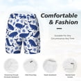 thumbnail image 5 of Lsque Mens Swim Trunks Whale Pattern - Bathing Suit Compression Liner - Beach Swim Shorts Swimwear - (S-3XL) - Stretch Quick Dry -Medium, 5 of 9