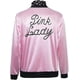 thumbnail image 3 of 1950s Women Lady Girls Pink Satin Jacket Halloween Cosplay Costume Fancy Dress Coat With Neck Scarf Jnnjv, 3 of 4