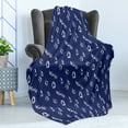 thumbnail image 4 of Navy Blue Soft Flannel Fleece Blanket, Hand Drawn Style Sailing Yacht Silhouettes Ocean Travel Regatta Race Theme, Cozy Plush for Indoor and Outdoor Use, 60" x 80", Dark Blue White, by Ambesonne, 4 of 5