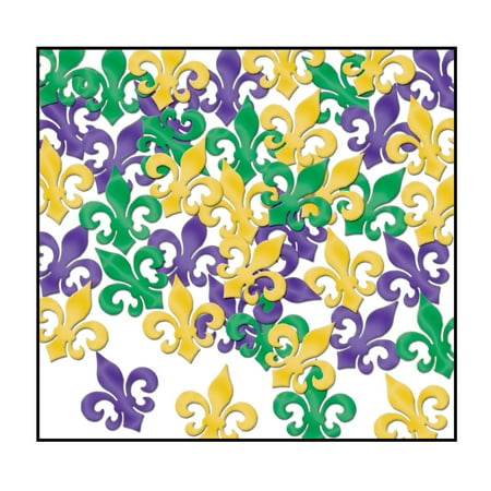 Beistle Green, Gold and Purple Fleur De Lis Confetti (12 Packages/Case)