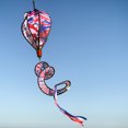 thumbnail image 2 of In the Breeze 0981 — Red, White and Blue Tie Dye Hot Air Balloon Wind Spinner — Outdoor Hanging Decoration, 2 of 5