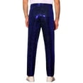 thumbnail image 3 of Pantalones de lentejuelas INSPIRE CHIC para hombres, pantalones rectos brillantes para fiestas disco, 30 azul, 3 of 6