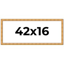 42x16 Frame Gold Rustic Solid Wood Picture Frame | 1.25 Inch Wide Moulding | Rustique Gold