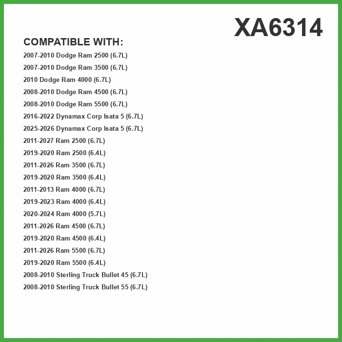 ECOGARD XA6314 Premium Engine Air Filter Fits 2011-2025 Ram 2500, 3500, 2011-2024 5500, 4500, 2020-2024 4000, 2007-2010 Dodge Ram 2500, Ram 3500, 2008-2010 Ram 5500, Ram 4500