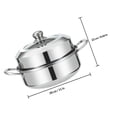 thumbnail image 2 of unbranded 1Jgo Olla Vaporeras Multifuncional De Acero Inoxidable Plateada Para En Casa, 2 of 8