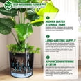 thumbnail image 6 of Tall Round Planter Set of 2 – 19.5" H x 19.9" Diameter Large Indoor/Outdoor Planters with Built-in Drainage, Water Level Monitor & Wheels, Black, 6 of 8