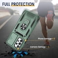 thumbnail image 4 of for Samsung A53 5G Case, Galaxy A53 5G Case with Camera Cover & 360°Kickstand Ring with Tempered Glass Screen Protector, Military Grade Shockproof Protective Cover for A53 5G Case Green, 4 of 14