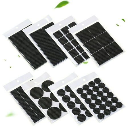 Chair Feet Felt Pads 12/30/48PCS Thickening Anti-slip Wear-resistance Self Adhesive Protecting Furniture Leg Feet Felt Pads Mat Pads for Chair Table Desk Wooden Floor Simple rectangle 30 pieces ()