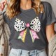 thumbnail image 2 of Camiseta de Cuello Redondo de Manga Corta de la Mujer, Top de Moda para Invierno Y Primavera Impresa de Navidad Casual 3/4, 2 of 7