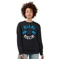 thumbnail image 3 of Women's G-III 4Her by Carl Banks Black Miami Marlins Team Logo Fleece Pullover Sweatshirt, 3 of 4