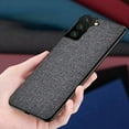thumbnail image 3 of Ultra-Thin PU Canvas + TPU Personalized Phone Case for Samsung Galaxy S22 Ultra S21 Plus S20 FE, Lens Protection Shockproof Back Cover(Dark Gray,S22 Plus), 3 of 8
