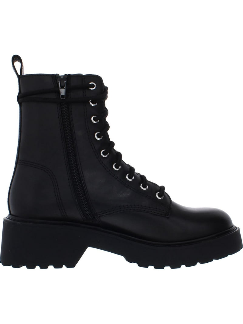 Steve Madden Womens Tornado Leather Lace-Up Combat Boots  display picture 3