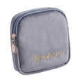 thumbnail image 4 of Bolsa de almacenamiento de toallas sanitarias Bolsa para el primer período de menstruación femenina, flocada, duradera, fácil de usar Bolsa de período gris Yinane Bolsa de período portátil, 4 of 8