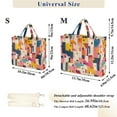 thumbnail image 2 of FORMRS Womens Corduroy Tote Bag Crossbody Shoulder Handbag with Pocket, Art Geometric, 2 of 7