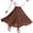 Brown, variant on Girls Maxi Skirt, Cotton Mesh Pleated Tiered High Waist Kids Flowy Swing Long Skirt Blue 14T