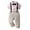 Pink, variant on vdgthytj Toddler Kids Boy Formal Suit Stripe Short Sleeve T-Shirt Suspender Pants Outfit Overalls Clothes with Bowtie
