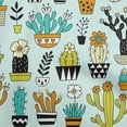 thumbnail image 1 of oneOone Viscose Jersey Sky Blue Fabric Cactus Sewing Fabric By The Yard Printed Diy Clothing Sewing Supplies 60 Inch Wide-G2, 1 of 7