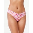 thumbnail image 2 of Joyspun Women's No Show Thong Panties, 3-Pack, Sizes XS to 3X, 2 of 3