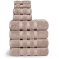 thumbnail image 2 of Vivendi Home Infinity Zero Twist 8 Piece 100pct Cotton Towel Set, 2 of 6