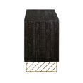 thumbnail image 4 of Wooden Sideboard with Six Shelves and Metal Accents, Gold and Black- Saltoro Sherpi, 4 of 5