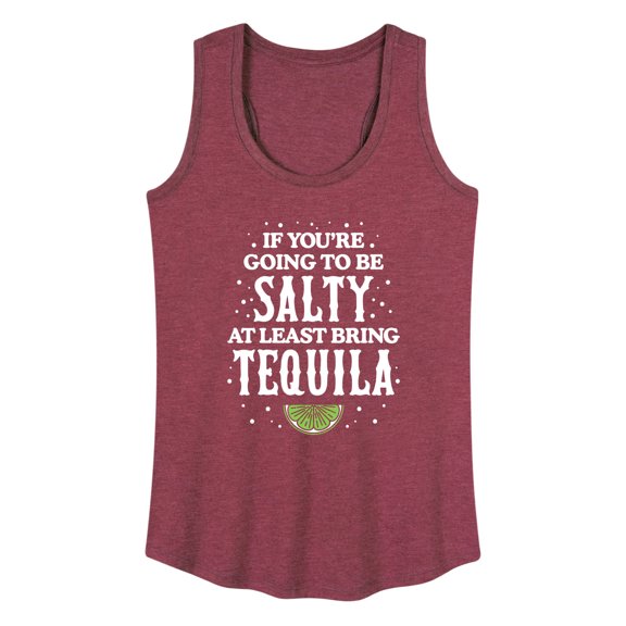 Instant Message - Be Salty Bring Tequila Graphic Racerback Tank
