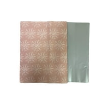 Charmed Christmas Tissue Paper (Printed & Solid Foil) 10 Sheets 20"x20; Pink Snow Flake with Silver Foil.