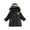 Black, variant on Zwiiyzr Kids Boys Faux top Collar Hooded Padded Coat Windproof Children Cute Trendy Solid Winter Hoodie Keep Warm Cotton Clothes Thick Coat Baby Winter Clothes Black