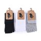 thumbnail image 2 of Calcetines de algodón transpirables para hombre y mujer, calcetín Unisex con cinco dedos, para deportes, correr, Color sólido, negro, blanco, gris, happy Soks, 2 of 4
