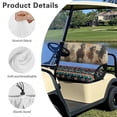 thumbnail image 5 of Garronmavis Aztec Horse Geometry Golf Cart Seat Covers Breathable Soft Polyester Cart Seat Cover for Most Golf Cart Vehicle Heat Protection for Travel Outdoor Sports Use, 5 of 6