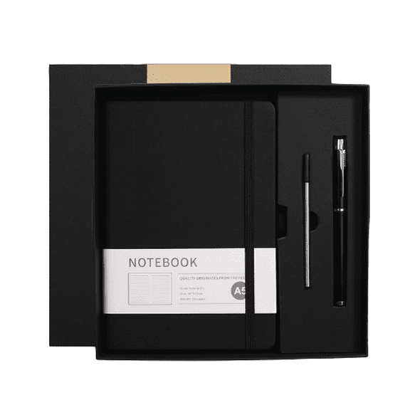 200 Pages Ruled Notebook Hard Cover Black 5.78"x8.34" Ideal for Writing