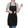 thumbnail image 1 of Delantal de cocina impermeable con 2 bolsillos y ajustable para barbacoa con tirantes largos., 1 of 1