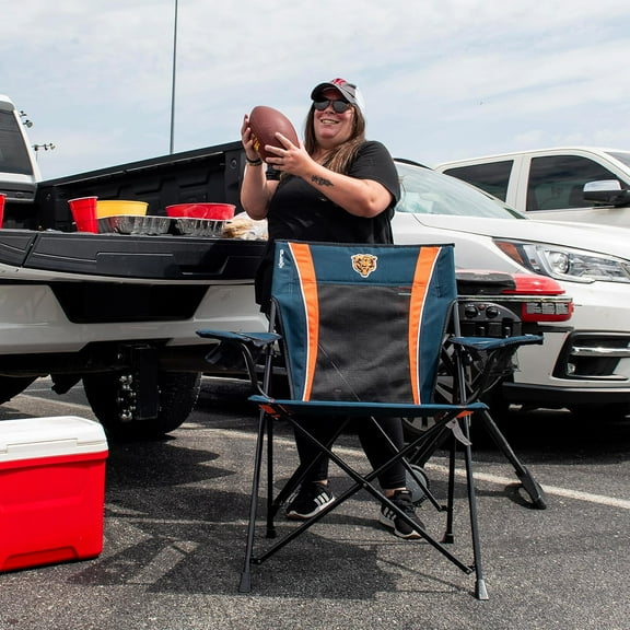 Sports Fan Folding Chair, 26" L x 35.5" W x 37" H, Chicago Bears