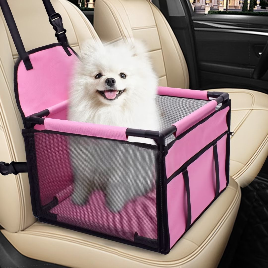 SWIHELP Dog Car Seat Breathable Folding Travel Bags for Dogs Cats Small