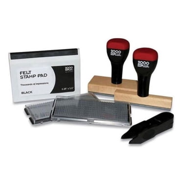 2000 Plus 2000 Plus Custom Stamp Kit Black  030968