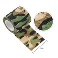 thumbnail image 2 of Cinta de camuflaje, 7 rollos, vendaje elástico no tejido autoadhesivo multifuncional para escopetas, caza, camping, envoltura protectora (7 colores), 2 of 5