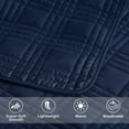 thumbnail image 6 of Chezmoi Collection Kingston King Size Bedspread Set, 3-Piece Navy Oversized Quilted Microfiber Lightweight Bedspread Coverlet (118"x106"), 6 of 9