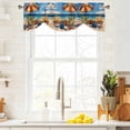 thumbnail image 4 of Summer Vacation Tie Up Valances Curtain, Adjustable Kitchen Ocean Beach Valances for Windows Decor, Rod Pocket Short Curtains Set for Bedroom/Bathroom, 42"x18", 4 of 9
