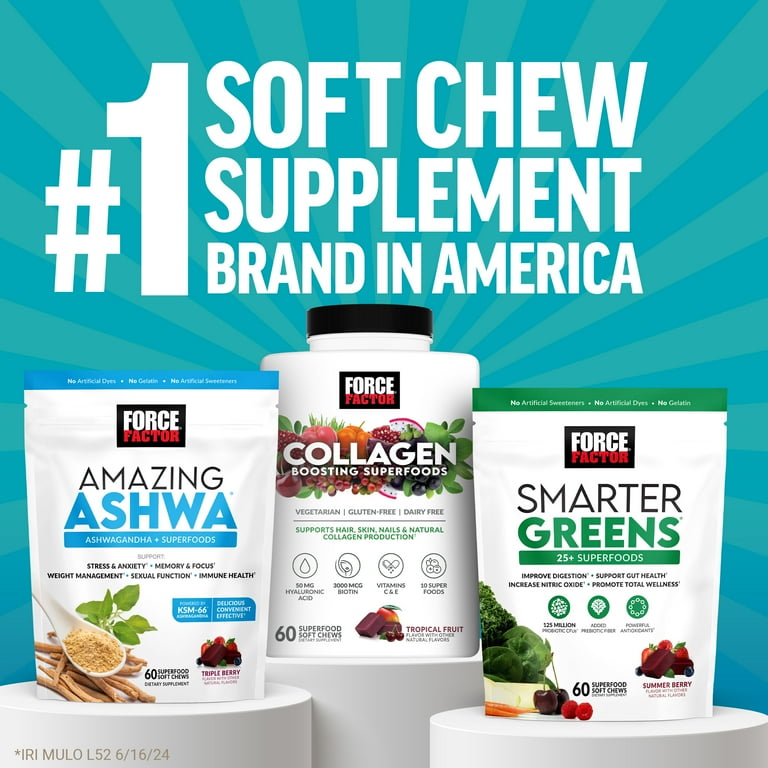 Force Factor Happy Mood Soft Chews Magnesium Mood Support with