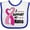 White and Royal, variant on Inktastic Breast Cancer Awareness I Support My Nana with Pink Ribbon Boys or Girls Baby Bib