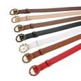 CHENHAINAN Elliptical Metal Buckle Women Belt Luxury Genuine Leather