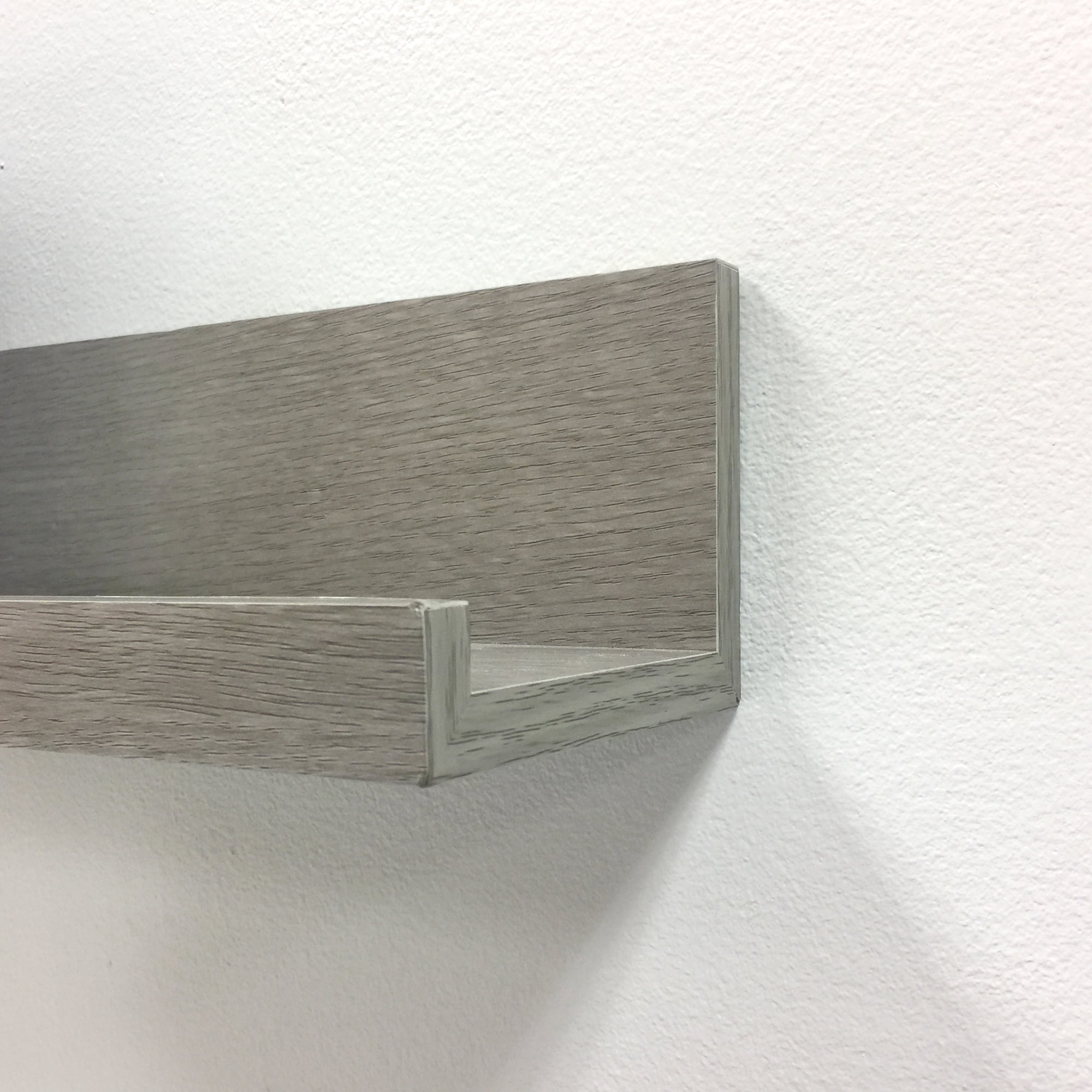 InPlace Shelving 60" W x 4.5"D x 3.5"H Picture Ledge Shelf, Driftwood Gray, 9602064E, Lewis Hyman Inc.