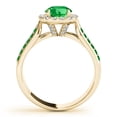 thumbnail image 5 of Mauli Jewels Women’s 1.55 Carat Emerald Diamond Engagement Ring, Unique 14K Yellow Gold Gemstone Jewelry Gift, 5 of 7
