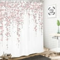 thumbnail image 2 of Grey Pink Floral Shower Curtain Dusty Rose Cherry Blossom Blooming Weeping Flowers Spring Bathroom Home Decor Cloth Fabric Waterproof Polyester Bathroom Set with Hooks 36"W x 72"L (Pack of 1), 2 of 6
