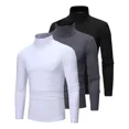 thumbnail image 1 of Playera Slim Fit Hombre Caballero Cuello Tortuga Camisa 3pcs, 1 of 8